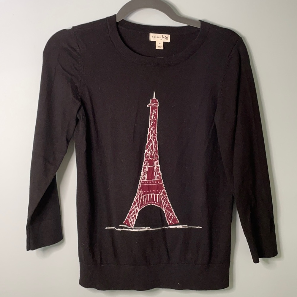 Maison Jules Eiffel Tower Sequin Sweater